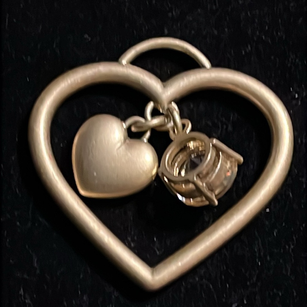 Juicy Couture Gold Heart Charm with Crystal Accent - Picture 3 of 17